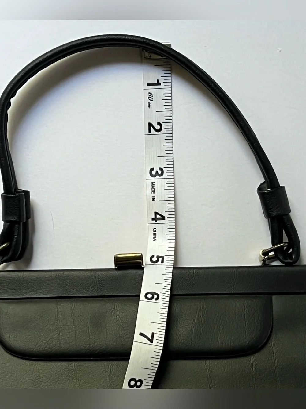Vintage Black Shoulder Bag - Gold Accents